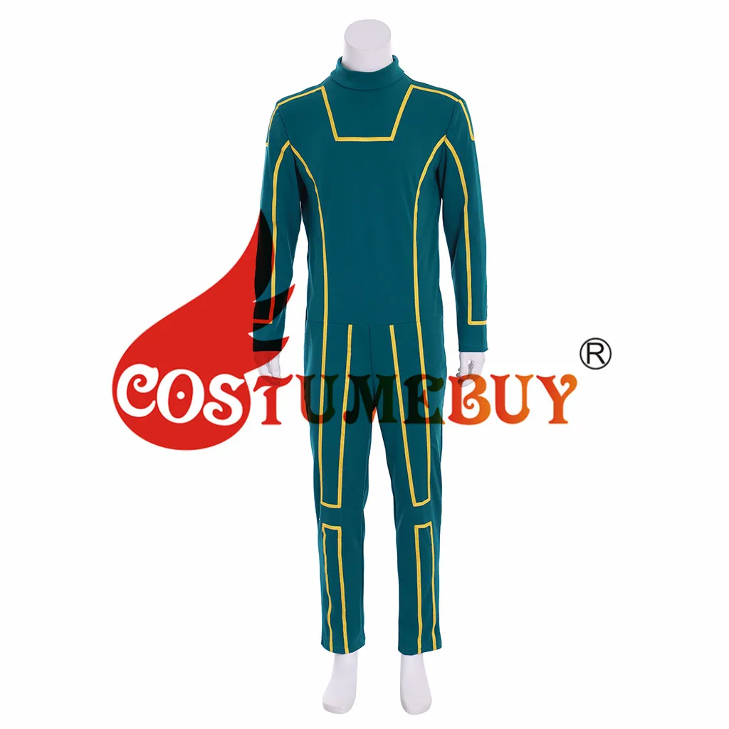 CostuemBuy ТВ Kick Ass Супермен Косплей Костюм Kick Ass Dave Lizewski необычный комбинезон перчатки маска-шляпа наряд L920