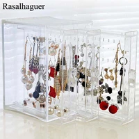new fasion ps material jewelry display holds up earrings holder and jewellery organizer showcase stand box drawer design shape