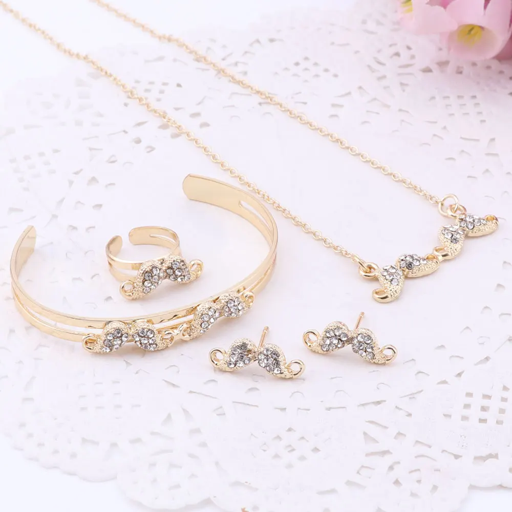 OEOEOS ювелирные изделия золотого цвета модные милые детские комплекты ювелирных