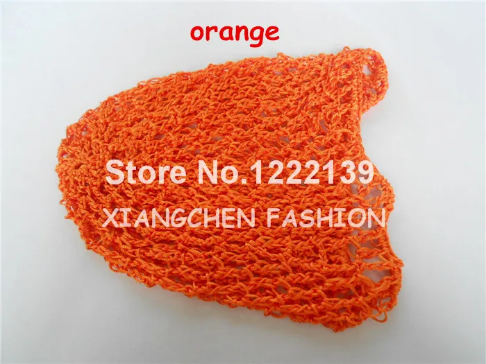 orange 5 шт./лот снуд/Винтаж крючком волос Чистая толще Hairnet волос snoods Hat Кепки 20 Цвета - Цвет: orange