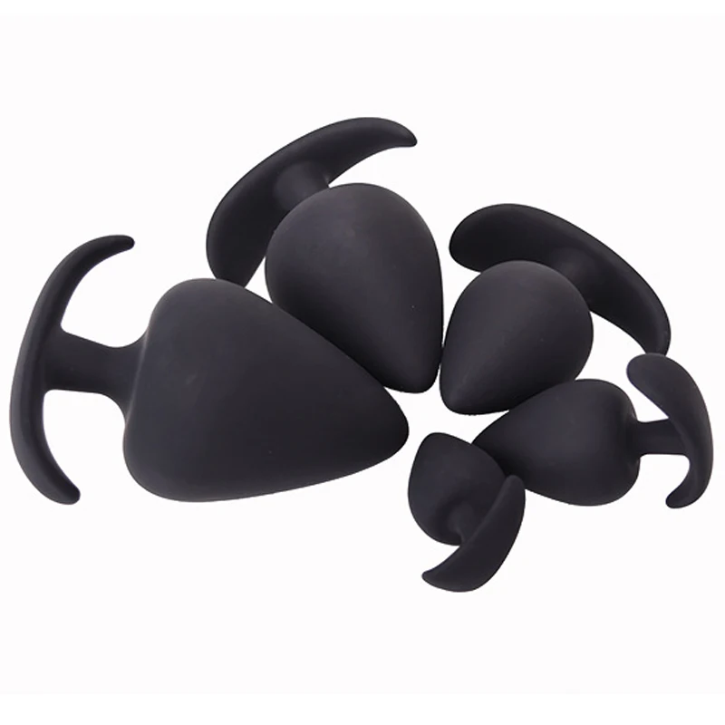 IGRARK 100% Silicone Butt Plugs Adult Games Big Size Anal Sex Toys Anus Stimulation Prostate Massager Black Unisex Analplug |