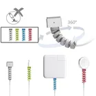 6 шт Мягкий спиральный кабель протектор провода шнур Организатор Protetor для Apple iphone кабель для зарядки