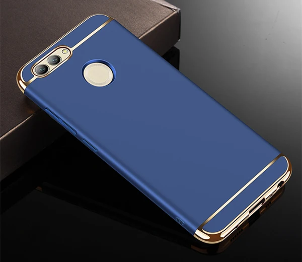 Синий Huawei nova 2 3 чехол для телефона для huawei nova 2 Plus задняя крышка 3 в 1 позолоченный защитный жесткий чехол huawei nova 2 3i чехол Coque - Цвет: Синий