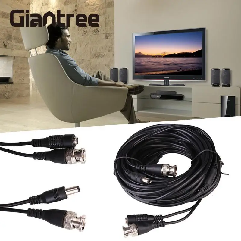 Giantree 10 м видео Мощность 2 в 1 удлинитель шнура безопасности Камера Высокое