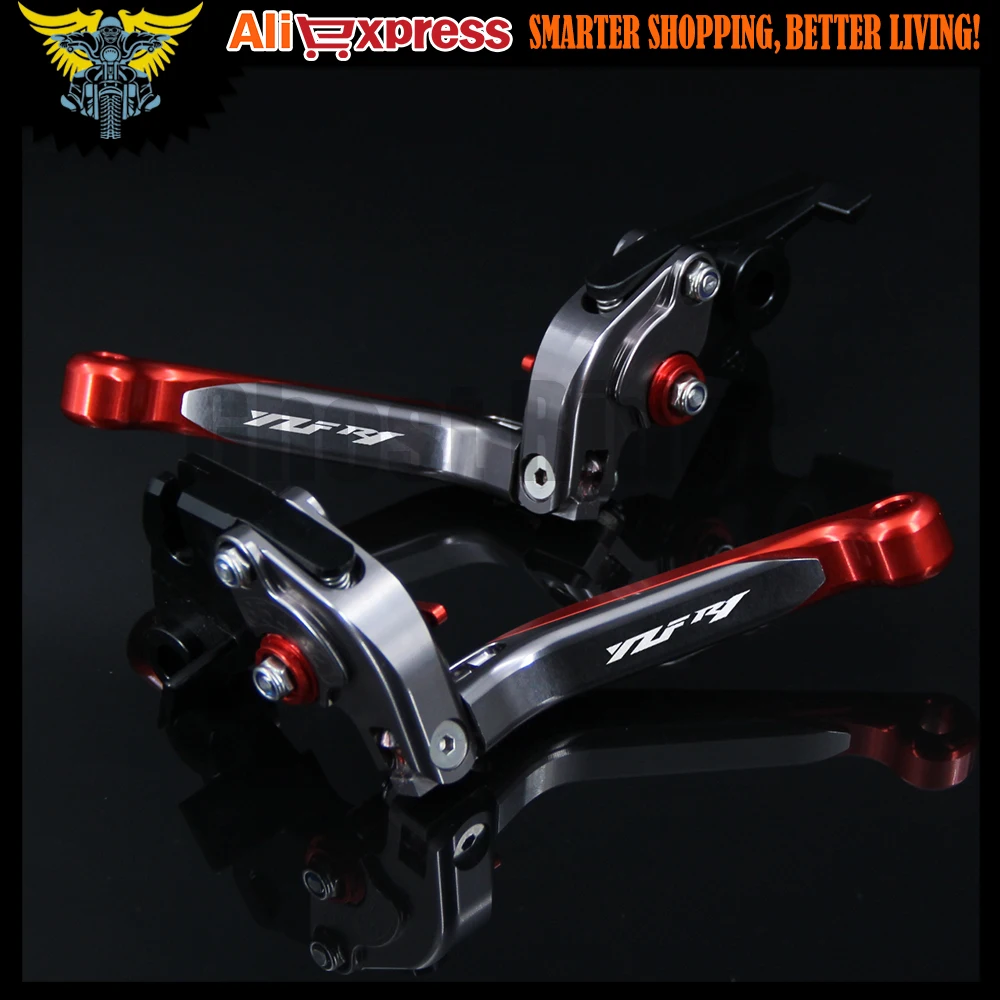 С логотипом (YZF R1) красные + титановые CNC новые регулируемые рычаги тормоза для