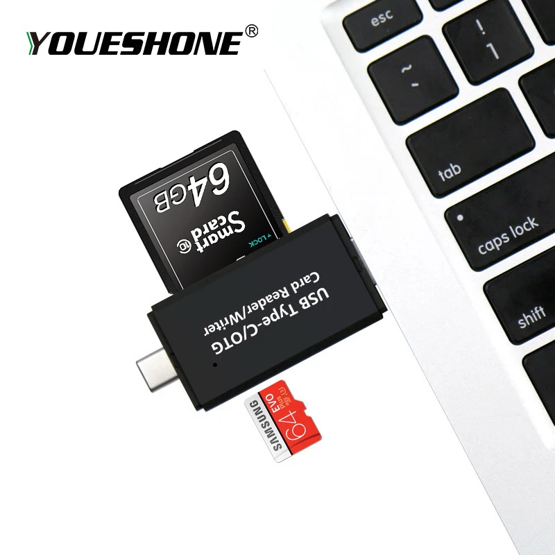 OTG кардридер 3 в 1 с разъемами типа C micro USB и Высокоскоростной 0 универсальный TF/SD