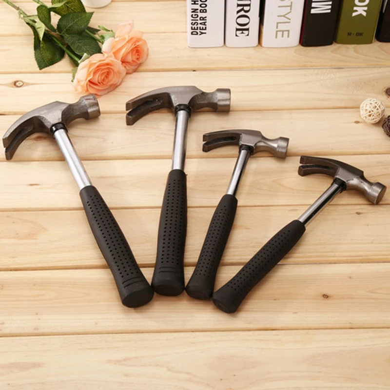 Durable Construction Metalworking Household Plastic Handle Claw Hammer Repair Hand Woodworking Tools High Quality