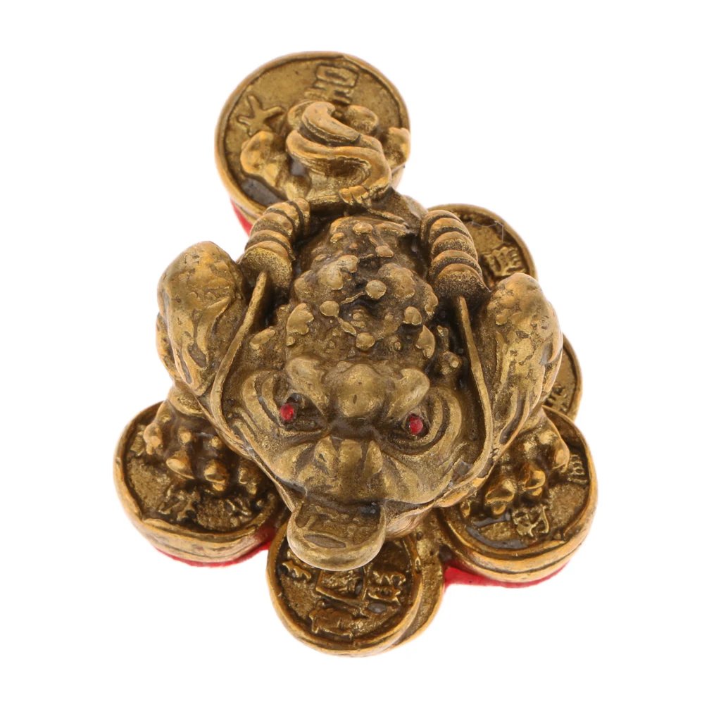 Fortune Three Legged лягушка монета Китайская жаба традиционный счастливый орнамент - Фото №1