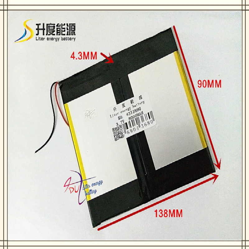 4313890 3 7 V 8000mAH 4090140 полимерный литий ионный/литий ионный аккумулятор для планшетных