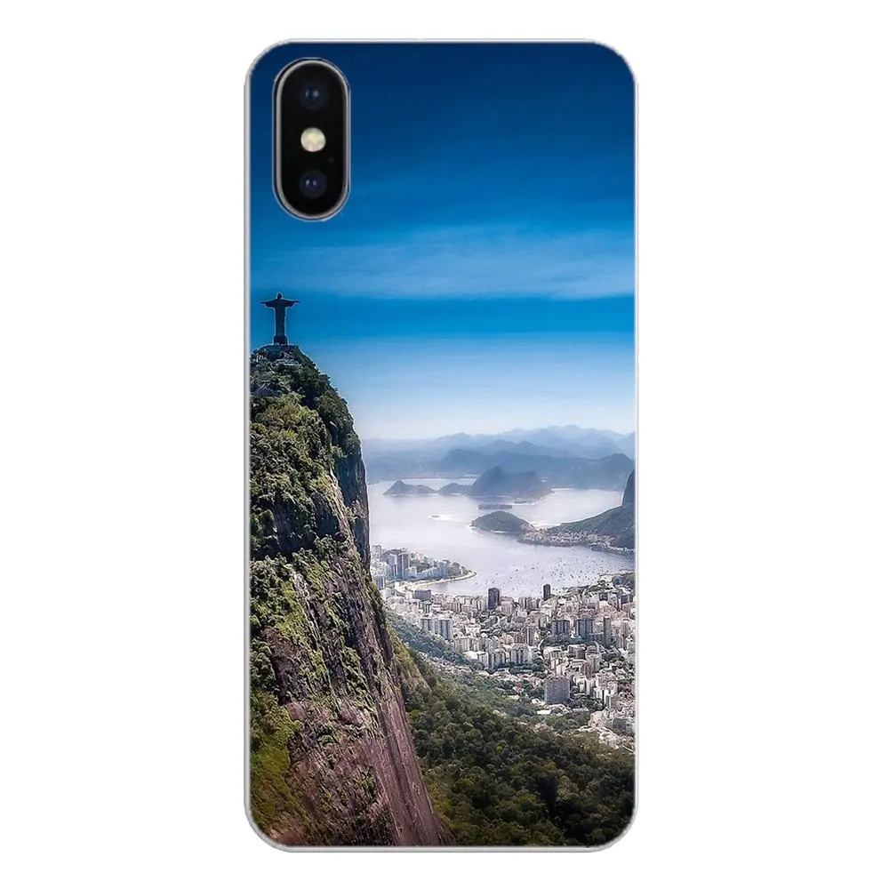 For Samsung Galaxy Note 8 9 S9 S10 A8 A9 Star Lite Plus A6S A9S Brazil Rio de Janeiro Jesus Statues Soft Transparent Shell Cases |