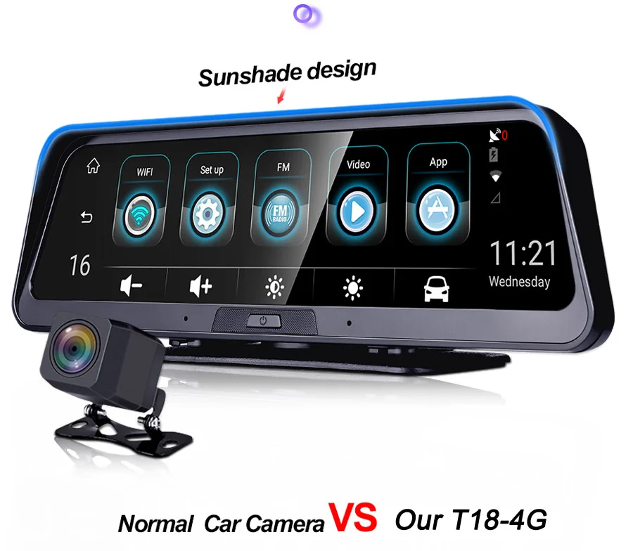 QUIDUX 1" ips Android автомобильный видеорегистратор приборная панель видео регистратор gps навигатор ADAS FHD 1080P двойная камера авто видео регистратор G сенсор