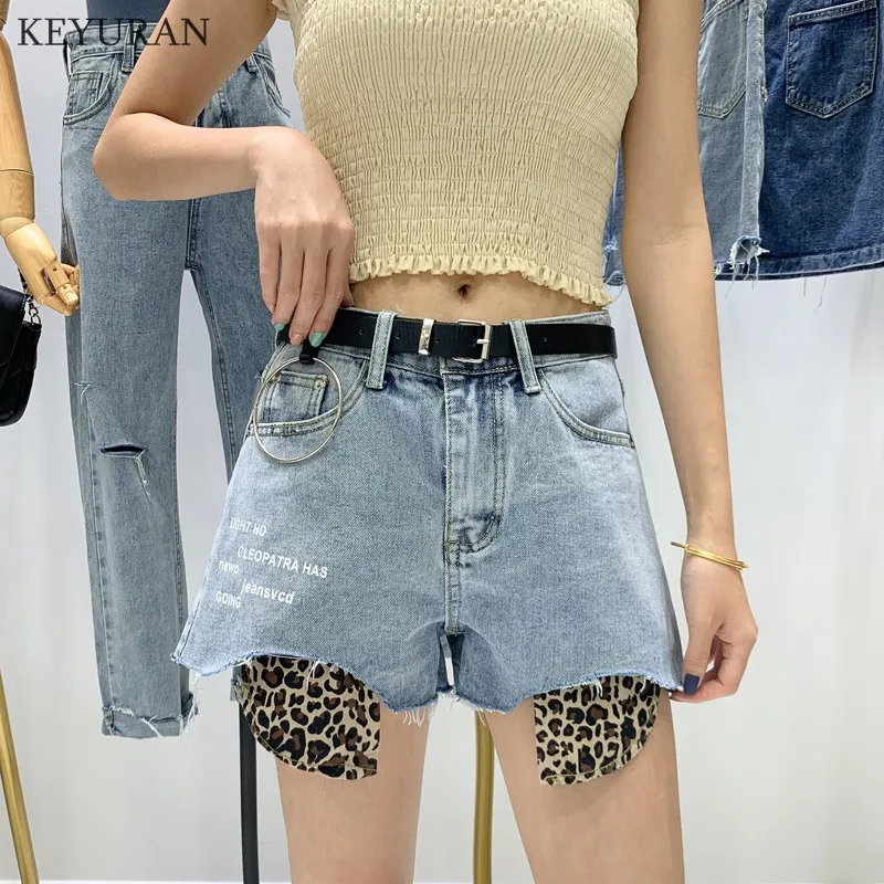 2019 весенне-зимнее с буквами джинсовые шорты широкие женские свободные Модные