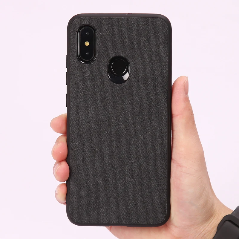 Роскошный чехол для телефона Xiaomi Mi 8 lite A1 A2 Mix 2S Max 3 с тканевой текстурой мягкий Redmi