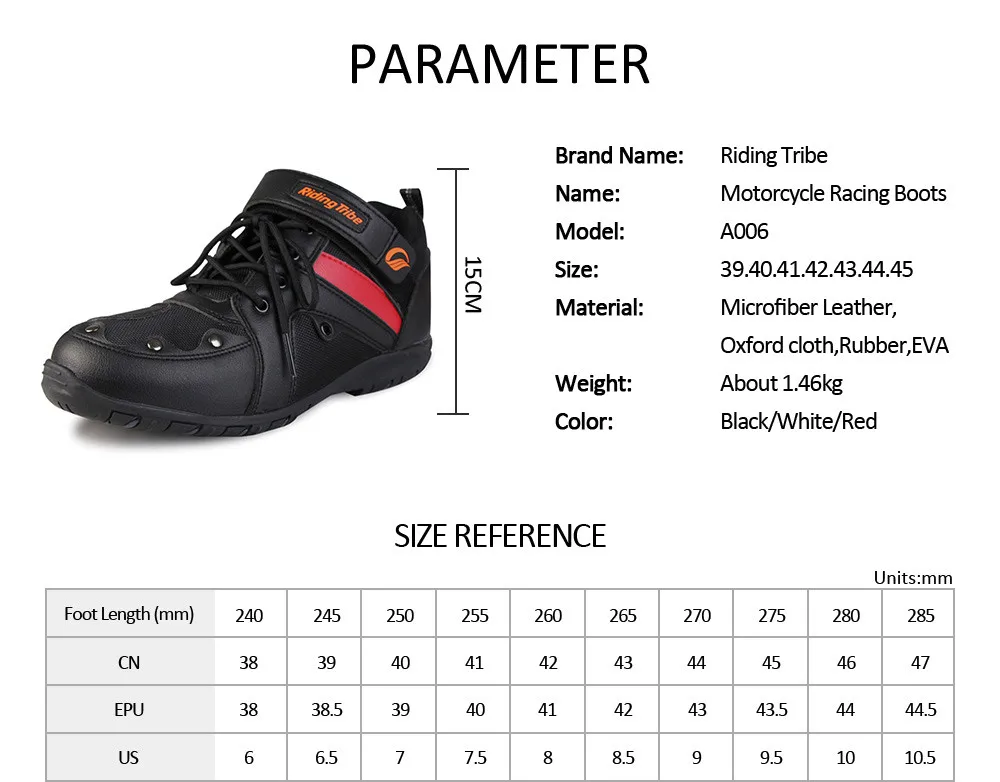 Ботинки для езды на мотоцикле Riding Tribe защитное снаряжение противоскользящие