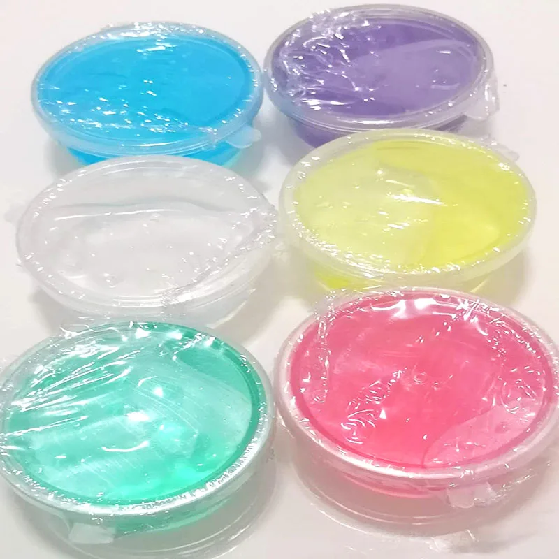 Для детей с украшением в виде кристаллов грязи прозрачные Пластилин Slime Наборы игрушка цветной Пластилин нетоксичный расширение грязи ручной работы Развивающие игрушки для рукоделия - Цвет: 6 color