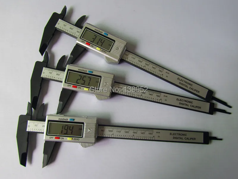 0-150mm 6inch Carbon Fiber Digital Caliper electronic vernier plastic caliper Measuring tools 10pcs/lot | Инструменты