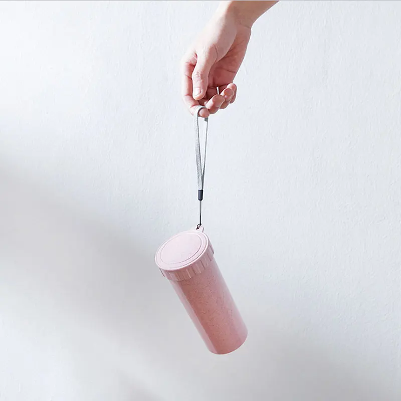 Creative Wheat Hand Cup Plastic Portable Carrying Drinking Water Bottle Affordable Travel Sport Tea Thermal 215 |