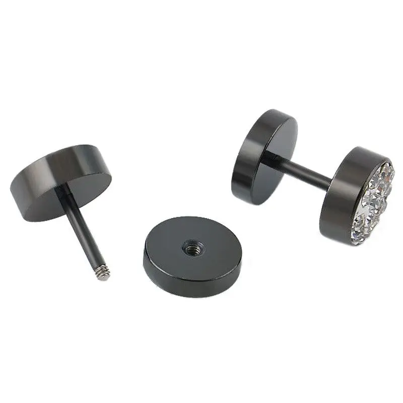2 шт штанги панк из нержавеющей стали Кристалл уха шпильки серьги | Украшения и