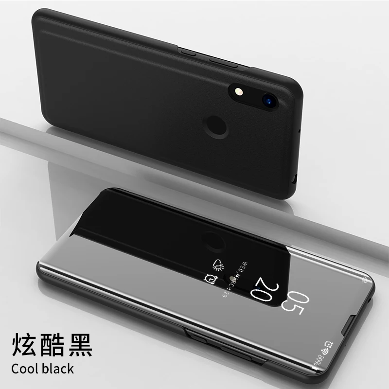 Black Умный зеркальный чехол Honor 8A для huawei Honor 8A JAT-LX1 Honor 8A Honor 8 A, откидной Чехол для huawei Y6 Y6 Pro Hoesjes - Цвет: Black