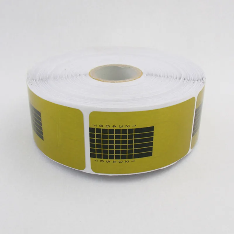 Аксессуары для красоты 500 шт/рулон бумажный держатель ногтей квадратная Золотая