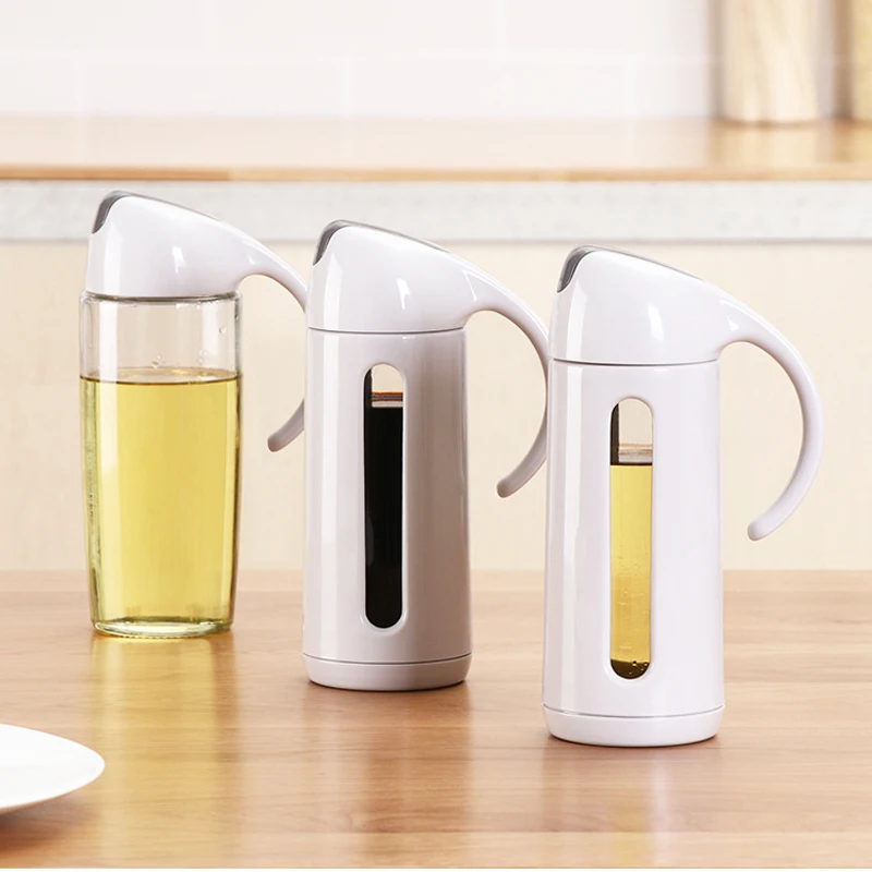 Oil Dispenser Pourer Bottle Glass Oil Vinegar Bottle Gravy Boats Pot Leak-proof Kitchen Healthy Sauce Bottle Cooking Tools