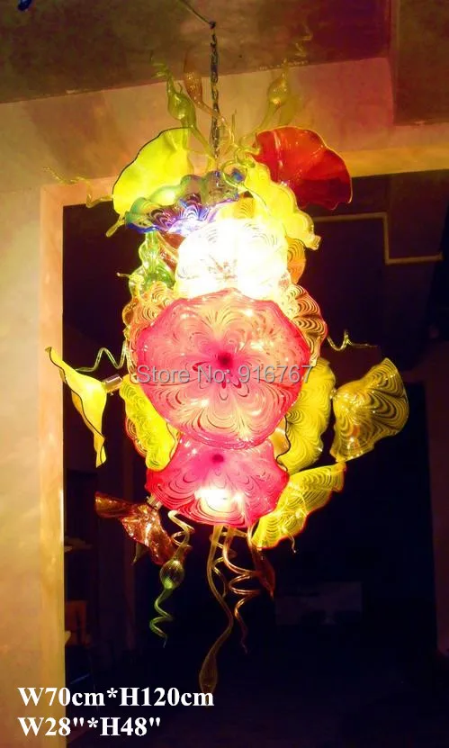 

Free Shipping Hanging Art Glass Plates Modern Decoration Ceiling Lamp