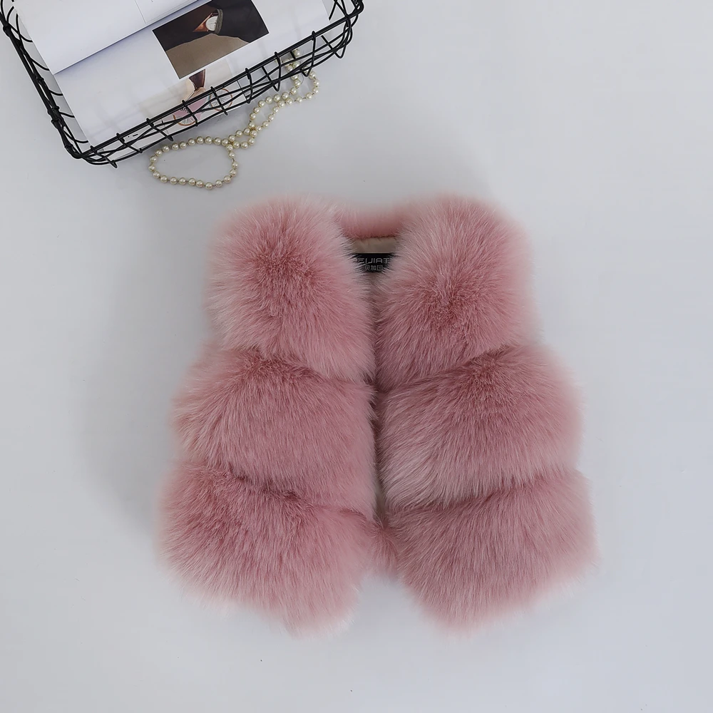 Жилет детский из искусственного меха для зимы |