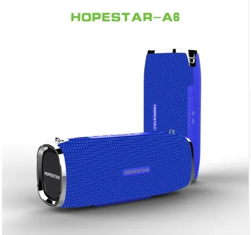 Синий HOPESTAR A6 Bluetooth динамик 35 Вт тяжелый бас Колонка сабвуфер Портативный беспроводной громкоговоритель стерео водонепроницаемый с внешним аккумулятором - Цвет: Синий