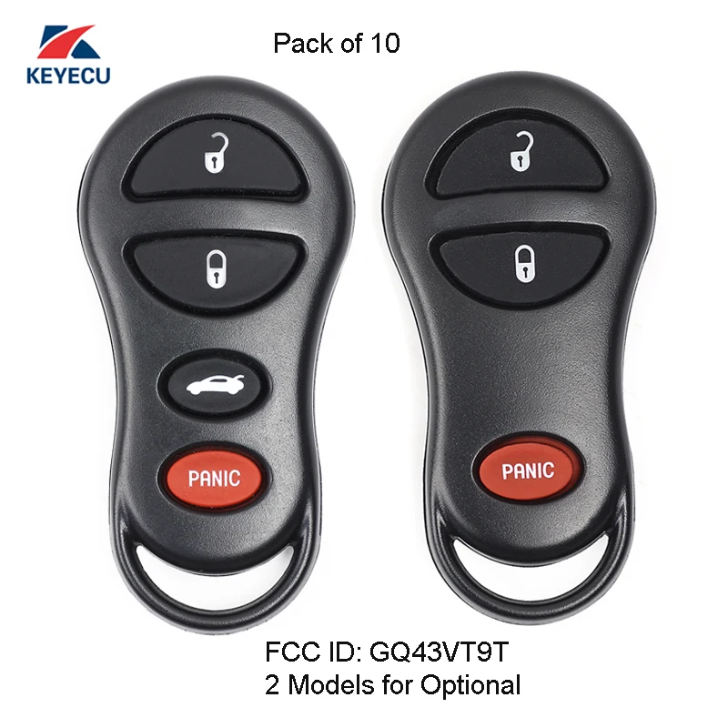 KEYECU 10X запасной дистанционный ключ-брелок от машины для Dodge Interpid Chrysler Neon Concorde 1998-2005
