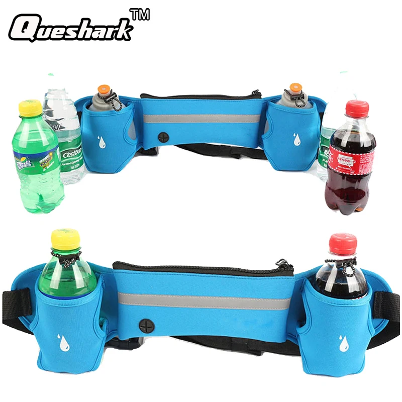 Мужская поясная сумка для бега марафона двойная бутылка воды дорожная походов
