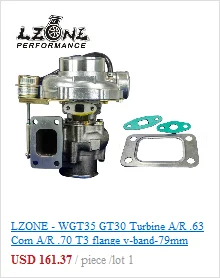 LZONE-TURBO T04Z T70 T4 фланец A/R 84 A/R 0,70 масляный холодный " V полоса турбокомпрессора T04Z-1 JR-TURBO40