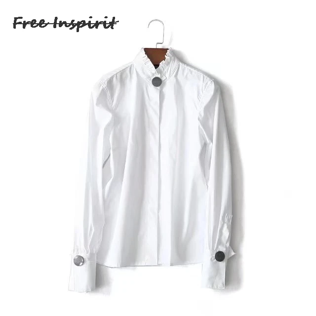 Free Inspirit 2018 New Fashion Spring &amp Autumn Women Blouses Shirts White Full Casual |