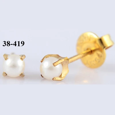 Gold BOG-Pair 20 г Хирургическая сталь полная луна звезда Сердечко с драгоценным камнем жемчужные сережки-гвоздики ушной хрящ ювелирные изделия для пирсинга - Окраска металла: Gold