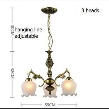 Деревенский светильник ing несколько люстр бронзовый цвет лампа для спальни