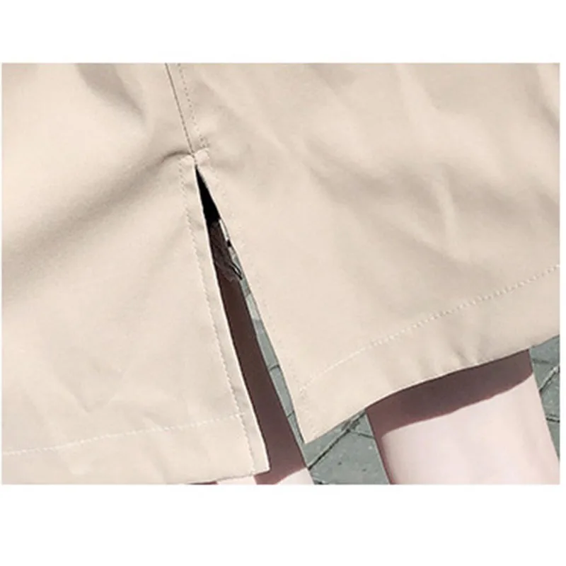 

Korea spring new short casual women's windbreaker short bf tooling student loose trench coat cap bat sleeve windbreaker W142