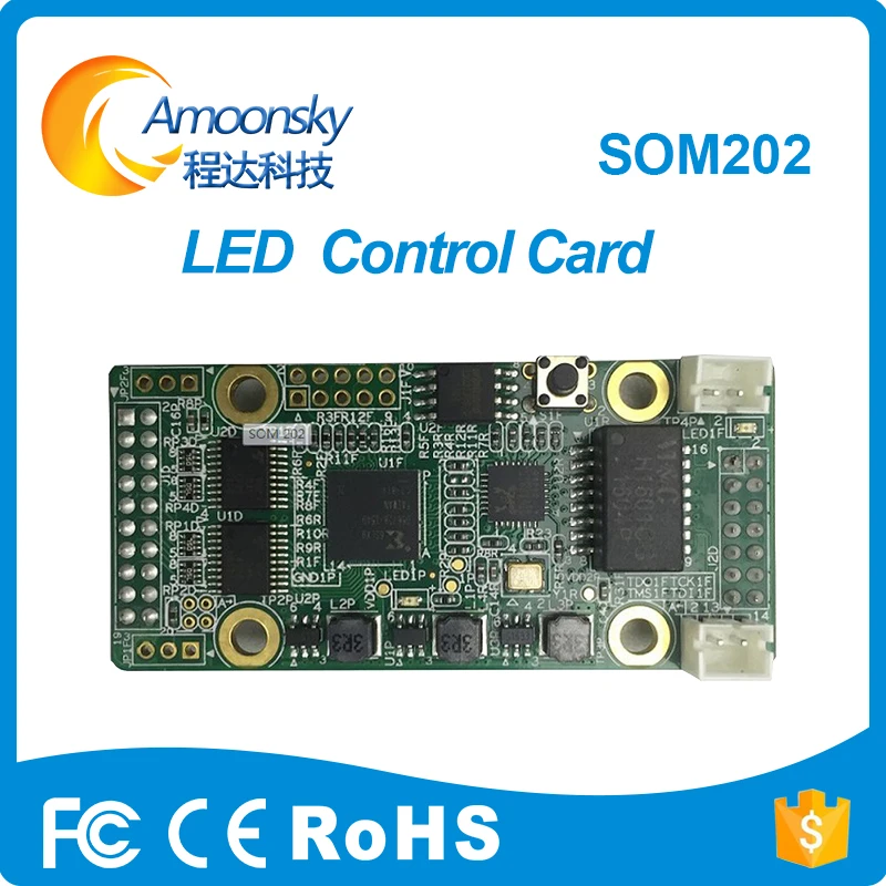 

hot selling unconventional led display usage support brightness adjustment linsn receiving card som202