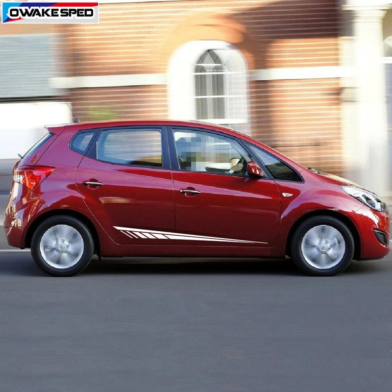 Автомобильная наклейка дверная боковая юбка для Hyundai ix20 гоночные спортивные