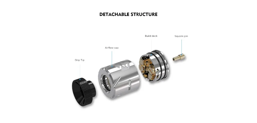Оригинальный Vandy Vape Paradox RDA бак 1 5 мл с 510/810/PEI капельным наконечником VandyVape