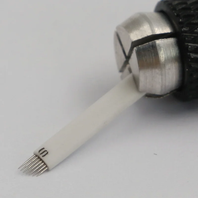 500 шт. 7 Pin иглы Перманентный макияж для бровей тату лезвие Pins микроблейдинг 3D