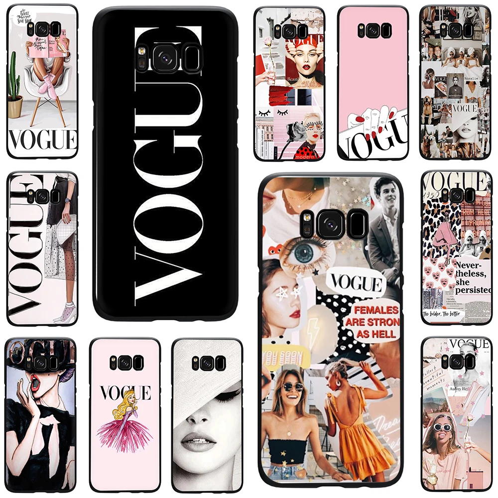 Силиконовый чехол VOGUE Lady's journey для телефона Galaxy S6 S7 Edge S8 S9 S10 Plus S10e Note 8 9 J6 A6 A8 A9