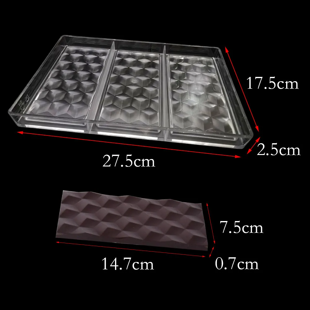 3D кубики из поликарбоната форма для шоколада пищевых продуктов конфет