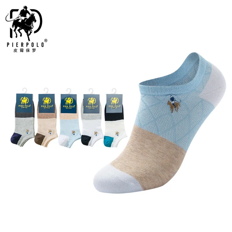 G3 mix 5 colors Модные поло хлопковые короткие носочки по щиколотку для мужчин, 10 шт. = 5 пар/лот, высокое качество, бизнес бренд, повседневные забавные мужские носки - Цвет: G3 mix 5 colors
