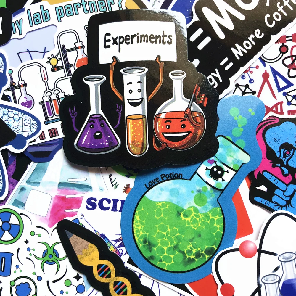 50 шт. Science Chemistry Lab астронавт наклейки код блокчейна учёные забавные для детей