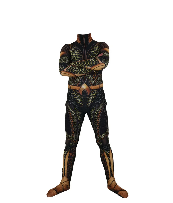 Новый 3d принт фильм версия акваман Джейсон Момоа костюм зентай для косплея боди