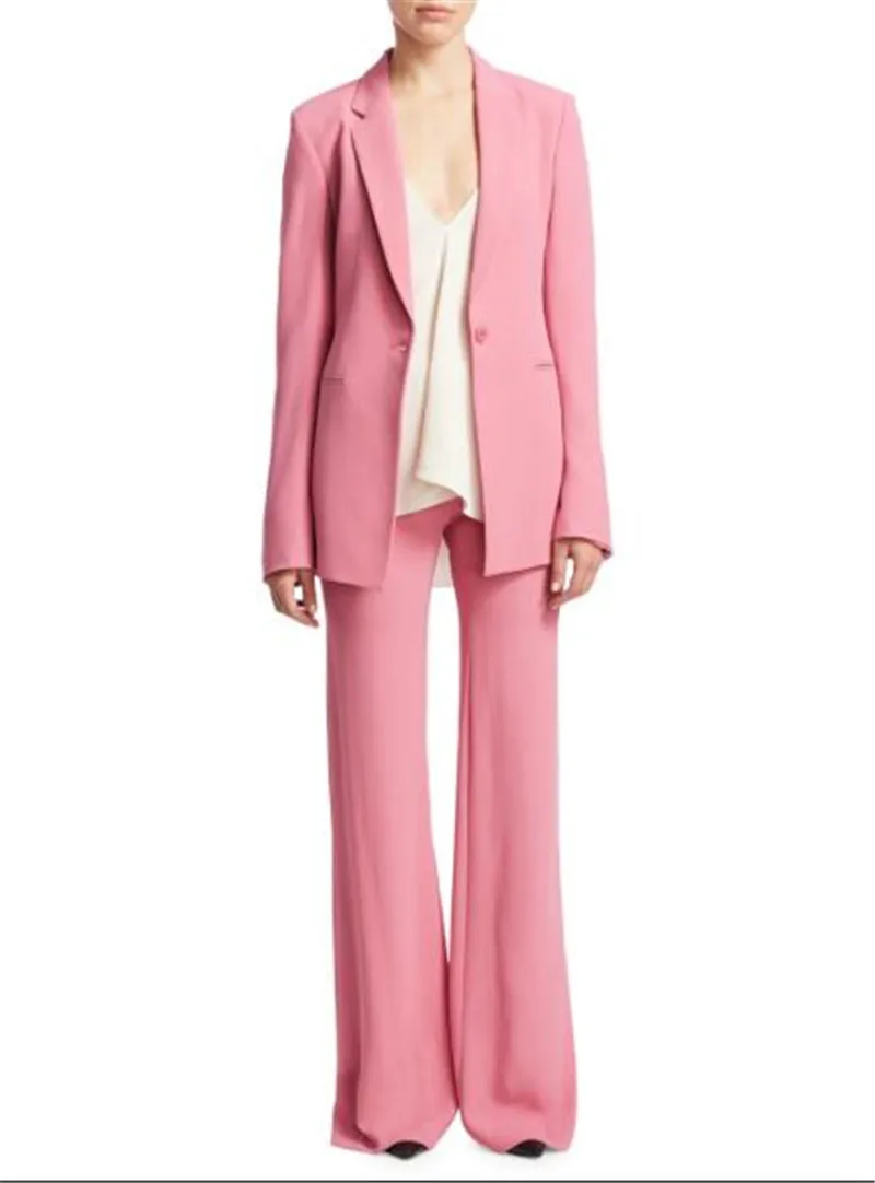 Womens Formal Wear Women Pantsuits Pink Women Ladies Custom Made Business Office Tuxedos Formal Work Wear Suits Custom Made
