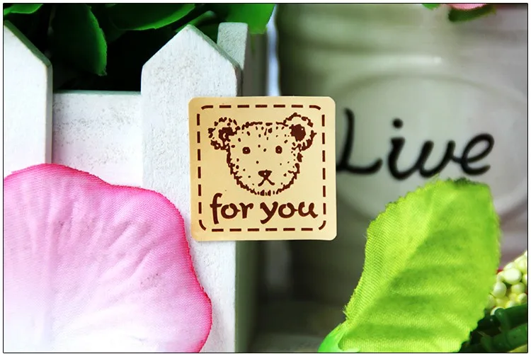 Наклейки из крафт-бумаги с милым медведем для вас 160 шт. | Дом и сад