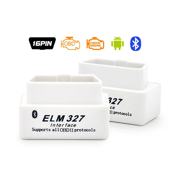 Bluetooth White Супер Мини elm327 Bluetooth OBD2 V2.1 Elm 327 V2.1 OBD 2 Автомобильный диагностический инструмент сканер Elm-327 OBDII адаптер автоматический диагностический инструмент - Цвет: Bluetooth White