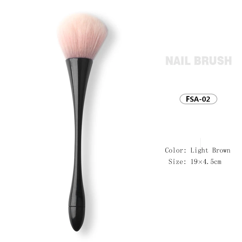 Light Brown Кисть для ногтей одна маленькая Талия макияж кисти набор макияж пыль румяна порошок 6 цветов - Цвет: Light Brown