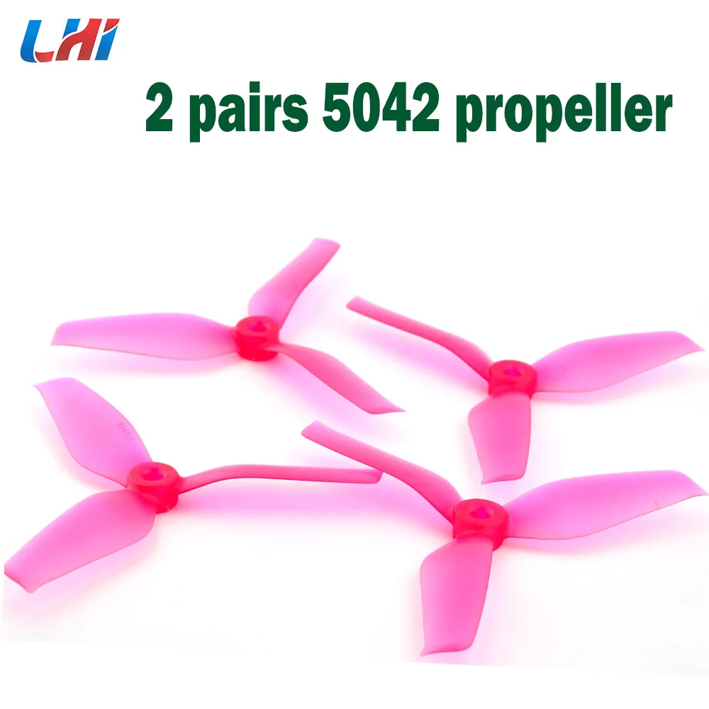 LHI высокое качество 5042 RC FPV Дрон Квадрокоптер Прозрачный 5 дюймов 3 BladeTri blade