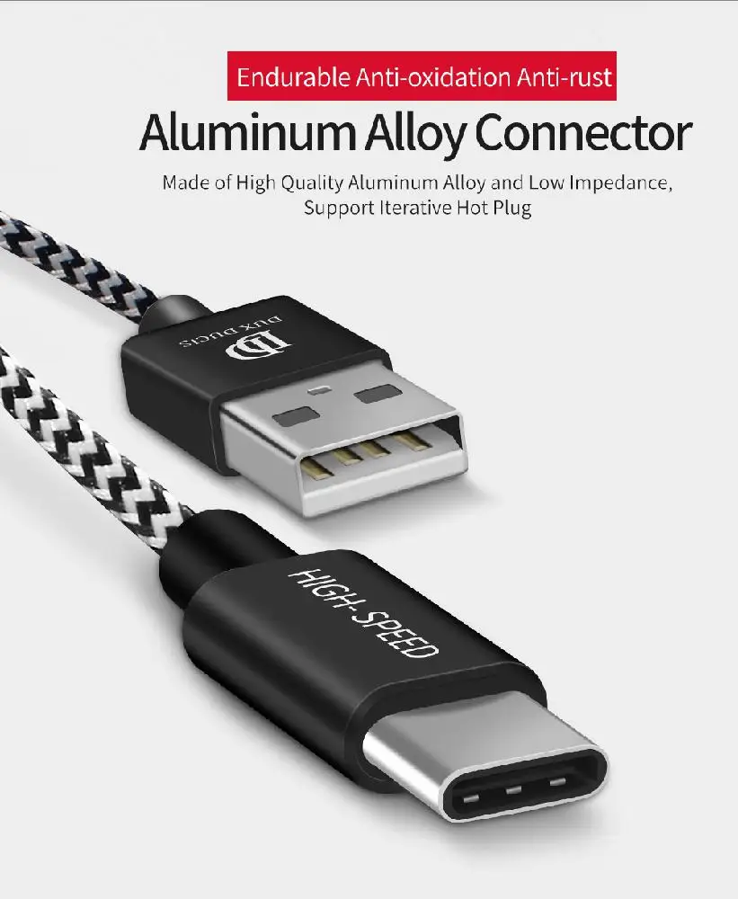 EastVita DUX DUCIS K-ONE Портативный Тип-C кабель Micro USB и Тип C с нейлоновой оплеткой Зарядное